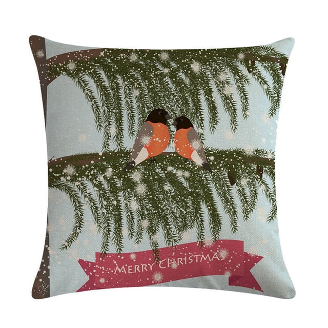 Jusqu'à 65 % de Rabais SMihono Taie d'Oreiller en Peau de Pêche Imprimée de Noël Housse de Coussin 1 Pce