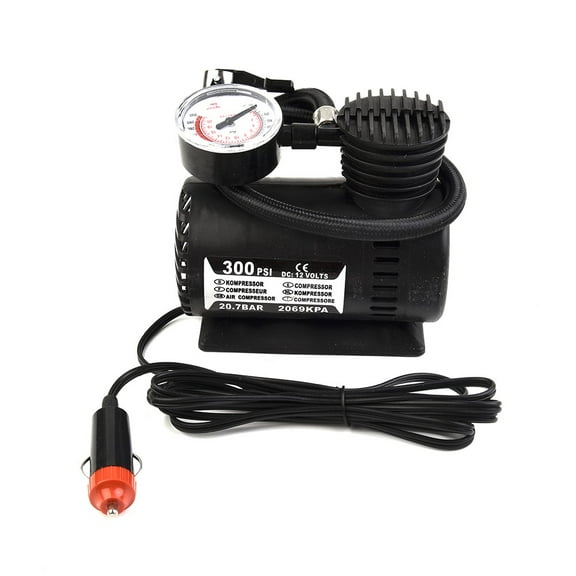 LLDI 300psi- Air Compressor- New Portable 12V Car Electric Air Pump- With Gauge Auto Pump Duty Tire Inflator Air Pump Car Accessories