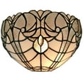 thumbnail image 2 of Amora Lighting  12 in. Wide Tiffany Style Floral Wall Sconce Lamp, White, 2 of 4