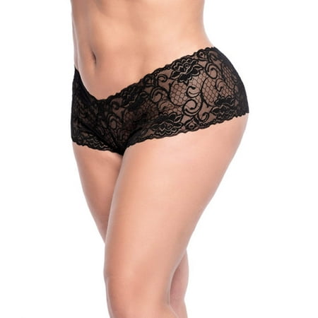 Mapale 90X Plus Size Sexy No-Show Lace Boyshorts