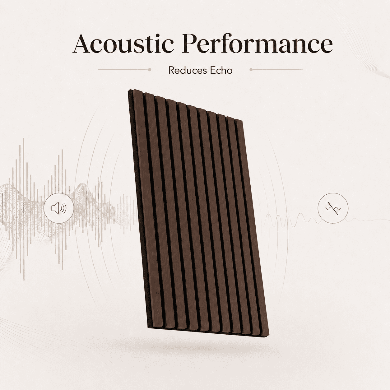 2PCS 16''x104'' Wood Slat Acoustic Wall Paneling for Interior and Ceiling Decor,23Sq.ft,Walnut