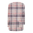 thumbnail image 3 of Womens Plaid Sherpa Sweatshirt Long Sleeve Crewneck Fleece Pullover Fuzzy Fall Winter Loungewear Tops with Pockets, 3 of 5