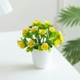 thumbnail image 3 of Small Fake Potted Plants, Mini Artifical Flower Greenery Indoor for Living Room Bedroom Kitchen Bathroom Office Home Desk Shelf Windowsill Decor, 3 of 7