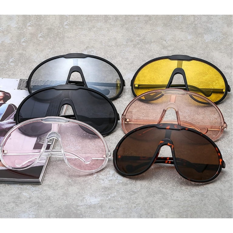 Oversized Sunglasses Plastic UV400 Shield Vintage Large Frame Eyewear Oversized One Piece Sunglasses For Women Men Fashion Vintage  main image 4