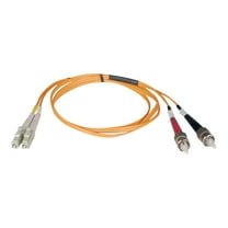 Tripp Lite 3M Duplex Multimode 50/125 Fiber Optic Patch Cable LC/ST 10' 10ft 3 Meter - LC Male - ST Male - 9.84ft - Orange