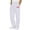 White, variant on Straight Leg Sweatpants for Men Canada Flag Print Elastic Waist Drawstring Athletic Lounge Pants with Pockets