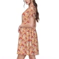 thumbnail image 2 of Disketp Mushroom para Vestido de Manga Corta para Mujeres, Vestidos de Verano para Mujeres, Casual y Holgado para la Playa, 2 of 6