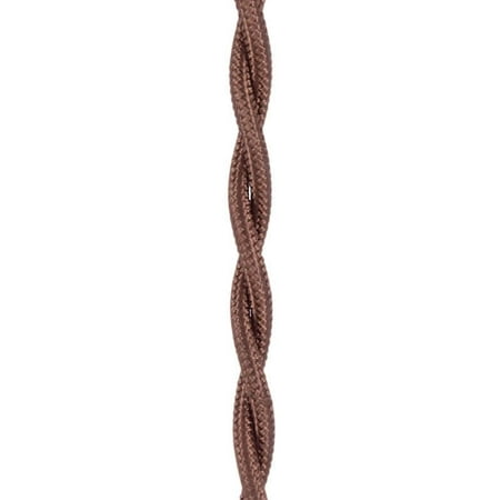 Brown Lamp Cord - B&P Lamp Light Brown Rayon Twisted Pair Lamp Cord