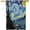 Van Gogh Garden Flag, variant on Sloth Garden Flag Vertical Double Sided Brown Animal Sleeping on Tree Branch Don't Worry Be Happy House Flags Home Burlap Banners for Outdoor Decor Lawn