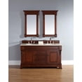 thumbnail image 1 of James Martin Brookfield 60" Double Cabinet In Warm Cherry - (Absolute Black Polished Stone Top), 1 of 5