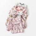 thumbnail image 2 of Infant Toddler Baby Long Sleeved Baby Bibs Waterproof Sleeved Bib for Eating Feeding 6-45 Months, 2 of 5