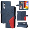 thumbnail image 1 of Compatible LG Velvet2 Case, Leather Wallet Case Stand View Magnetic Clasp Book Flip Folio Phone Cover - Blue, 1 of 5