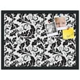 thumbnail image 2 of PinPix 23x17 Custom Cork Bulletin Board Floral Black Leaf Poster Board Has a Fabric Style Canvas Finish, Framed in Floral Black Leaf, by ArtToFrames (PinPix-180), 2 of 6