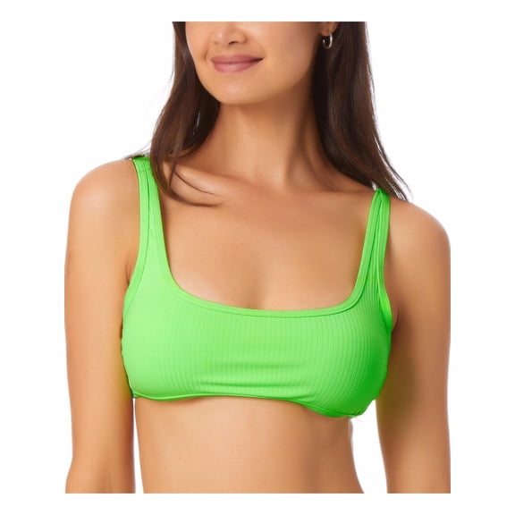 California Waves Womens Juniors Ribbed Pool Bikini Swim Top