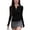 *Black, variant on ClodeEU Womens V Neck Button Down Long Sleeve Ribbed Knit Slim Fit Basic Tee ,Dressy Casual Shirts Beige,Womens Plus XL