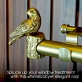 thumbnail image 6 of 1-1/8 Inch Diameter Gold Curtain Rod with Bird Design Finials, 72-144'', 6 of 8