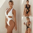 thumbnail image 4 of One-piece Swimsuit One-piece Solid Color bikini Sexy bikini One-piece Swimsuit, 4 of 6