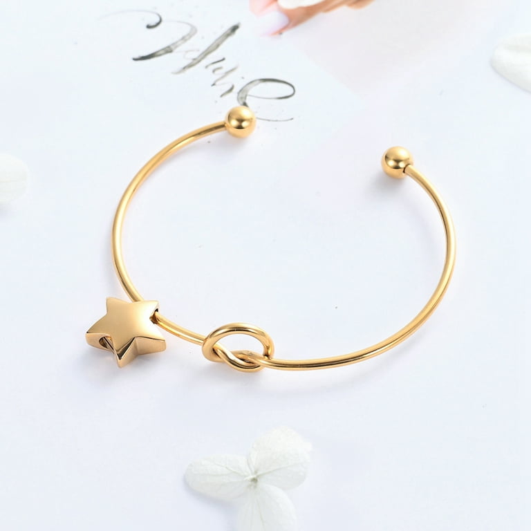 Heart Shape Star Urn Bracelet for Ashes Cremation Bracelet