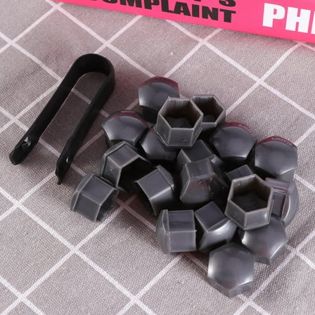 IDEANATEGRATE 21Pcs Wheel Lug Covers 17Mm Abs Black For Car Owners Bolt
