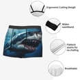 thumbnail image 3 of Balery 3D Realistic Shark Calzoncillos bóxer para hombre, ropa interior de algodón suave y transpirable con cinturilla de nailon-Medium, 3 of 5