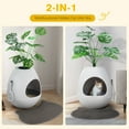 thumbnail image 4 of Jaxpety Large Smart Plant Litter Box with Deodorization System, Artificial Plants,5 Cat Litter Bags,Light,Cat Litter Mat,Scoop,White, 4 of 8