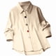thumbnail image 2 of Camisa Informal de Moda para Mujer, con Botones, Cuello , Blusas Holgadas y Regulares, Blusas de Otoño Albaricoque XXL, 2 of 7