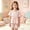590Pink1545, variant on Child Girls Summer Short Sleeve Cloud Print Cute Cartoon Tops Pants Toddler Comfy Outfit Sets Square Collar Holiday Daily Clothing Sets