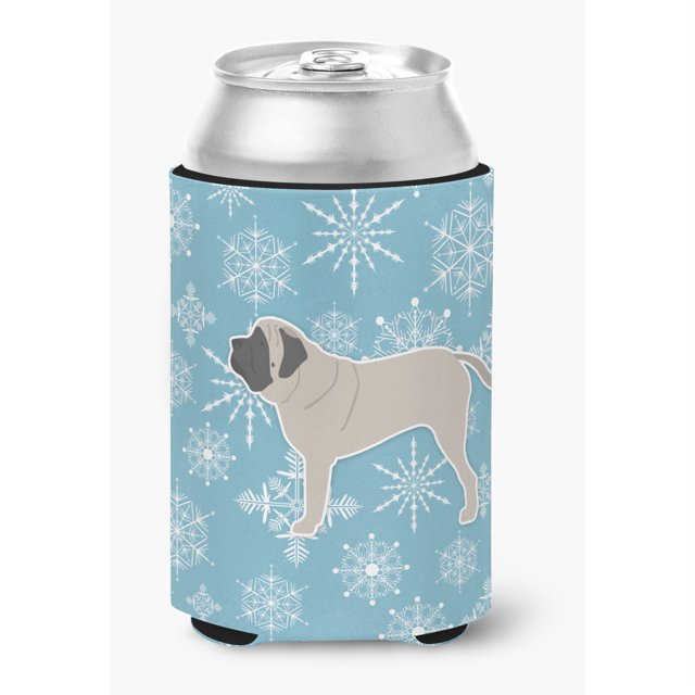 Caroline's Treasures Winter Snowflake English Mastiff Can o Bottle Hugger BB3556CC, Can Hugger, Multicolor Caroline's Treasures BB3556CC