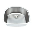 thumbnail image 4 of Wells Sinkware  Craftsmen Series 24-inch 16-gauge Undermount D-Shape Single Bowl Stainless Steel Kitchen Sink Package, 4 of 4