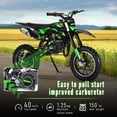 thumbnail image 6 of Floseru 49cc 2-Stroke Kids Dirt Bike, Mini Dirt Scooter Bike Pocket, Off Road Gas Power Mini Pocket Motorcycle with Front Rear Disc Brakes, Pocket Gas Motorbike, Racing Max Speed 40km/H, 6 of 8