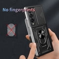thumbnail image 5 of FIEWESEY for Samsung Galaxy Z Fold 4 5G Case,Shockproof with 360 Degree Ring Stand & Slide Lens Cover & Support Magnetic Car Mount for Samsung Galaxy Z Fold 4 5G 2022 (Black), 5 of 8