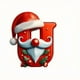 thumbnail image 1 of Seyotauo 2025 Alphabet Ornaments for Christmas Tree, Acrylic Christmas Santa Claus Hat Alphabet Ornaments with White Beard, Red Alphabet Ornaments for Crafting Christmas Tree Decor, 1 of 2