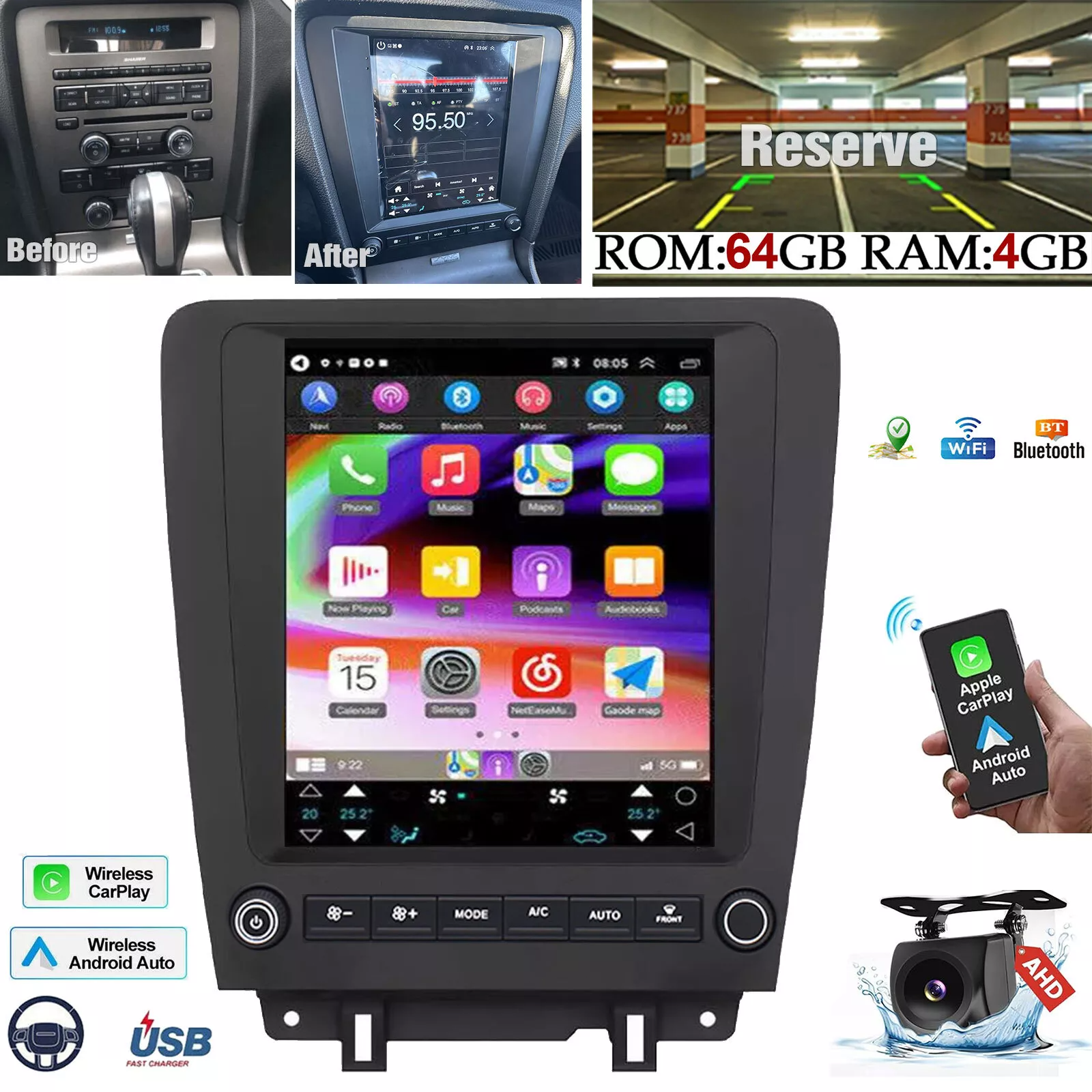 ATOTO A6PF 9inch Car Stereo with GPS, Wireless Carplay & Android