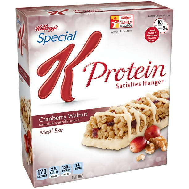 Special K Protein Meal Bars Cranberry Walnut, 1.59 Ounce Bar, 6 Count