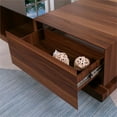 thumbnail image 3 of Furniture of America Trice Contemporary Wood 1-Shelf Coffee Table in Walnut, 3 of 3