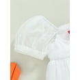 thumbnail image 5 of Bagilaanoe Toddler Baby Girl Party Dress Ruffle Short Puff Sleeve A-line Princess Dresses 6M 9M 12M 18M 24M 3T Kid Patchwork Tulle Skirt, 5 of 8