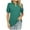 Green, variant on fatyb Blouses for Women V Neck Puff Short Sleeve Casual Shirts Ruffle Stand Collar Summer Tunic Tops