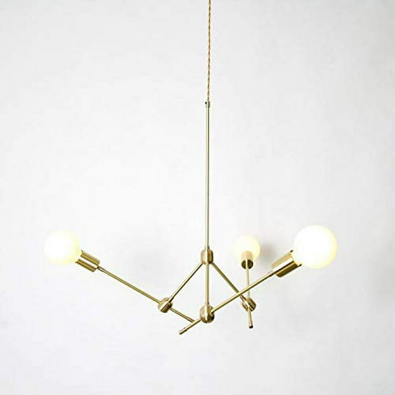 Nauticaz Bronze Sputnik Chandelier Hanging/Ceiling Light - 3 Bulbs for Living Room, For Home Decor