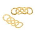 thumbnail image 4 of Unique Bargains Double Symbol Charm Connectors Alloy Double 8 Linker Pendant, Golden, 30Pack, 4 of 5