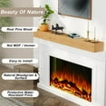 thumbnail image 2 of Indoor Fireplaces Fireplace Mantel,72" DIY Wood Floating Fireplace Shelves,Wall Mounted Wooden Display Shelving,Handcrafted Wood Brack,Natural Mantels Over Fireplace,72" x 8" x 6"-Natural Wood,Electr, 2 of 9