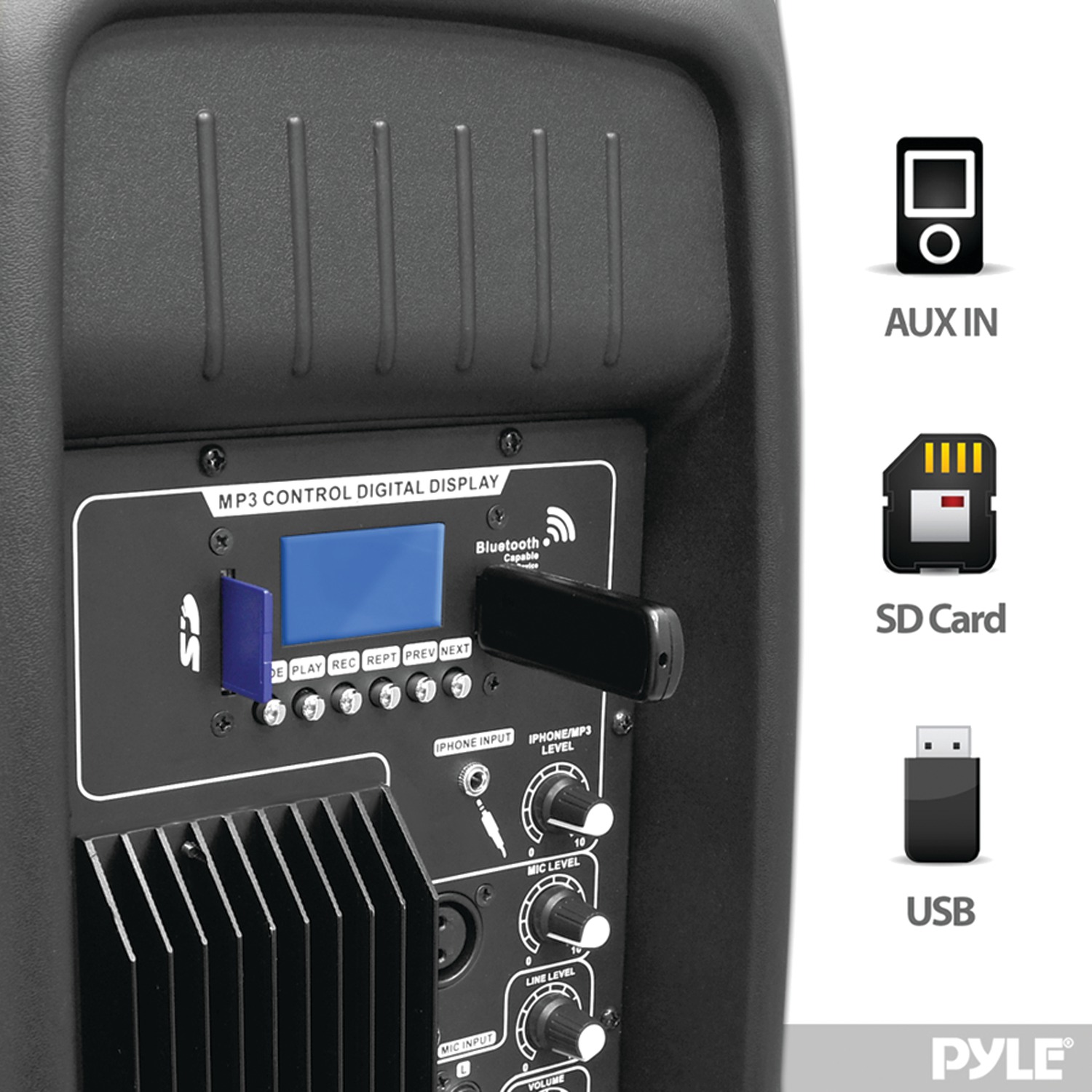 Pyle Pro PPHP1537UB 600W RMS Portable Bluetooth® Speaker System - image 3 of 7