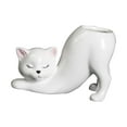 thumbnail image 5 of Cartoon Cat Flower Pot Cute Planting Pot Ceramics Porcelain Flower Vase for Garden Home Decoration Courtyard Bedroom White, 5 of 10