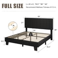 thumbnail image 2 of Virans Full Size Bed Frame, Upholstered Linen Platform Bed frame with Fabric Headboard,Solid Wood Slats Support,Noise Free,No Box Spring,Easy Assembly,Black, 2 of 9