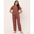 thumbnail image 2 of Moomaya Sleepwear, Printed Cotton Night Suits, 2 Pcs Kurta & Pajama Set For Womens Pjs, 2 of 9