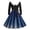 Light Blue, variant on Christmas Dresses for Women Fashionable V-Neck Casual and form-fitting Christmas Printed Long-sleeved Dress for Holiday Party (Navy, XXL)