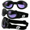 thumbnail image 4 of Birdz Eyewear Parrot Padded Motorcycle Goggles Black Frame and Purple Lens, 4 of 4