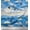 Medium Blue, variant on Soimoi Velvet Fabric Clouds & Flying Swift Bird Printed Fabric 1 Yard 58 Inch Wide
