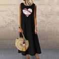 thumbnail image 2 of RKSTN Robes pour Femmes 2023 Mode Été Décontracté Col Rond Sans Manches Jupes Maxi Poches Vacances Couleur Unie Plage Longue Robe avec Imprimé Graphique, 2 of 4
