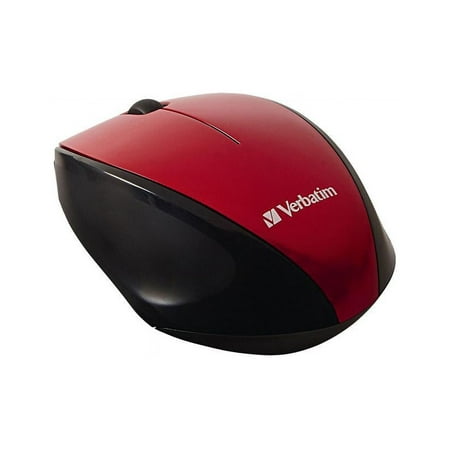 UPC: 0023942979951 | Verbatim Wireless Notebook Multi-Trac Blue LED Mouse – Red Blue Optical – Wireless – Radio Frequency – Red – USB 2.0 – Scroll Wheel – 2 Button(s)