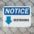 thumbnail image 4 of Restroom [Down Arrow] OSHA Notice Aluminum Sign 24 Inch x 18 Inch - 10 Pack, 4 of 8